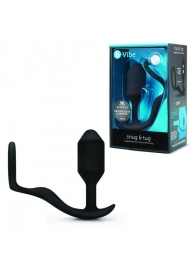 Черное эрекционное кольцо с анальным плагом Snug   Tug - b-Vibe - в Одинцово купить с доставкой