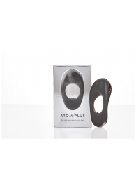 Черное эрекционное виброкольцо с двумя виброэлементами ATOM PLUS - Hot Octopuss - в Одинцово купить с доставкой