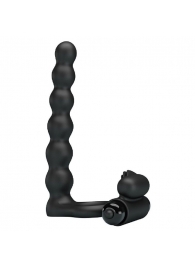 Черная насадка для двойной стимуляции Hercules Penis Sheath III - 15,3 см. - Baile - купить с доставкой в Одинцово