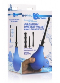 Анальный душ с 3 насадками Premium One-way Valve Anal Douche Set - XR Brands - купить с доставкой в Одинцово