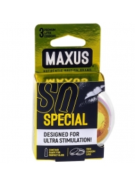 Презервативы с точками и рёбрами в пластиковом кейсе MAXUS Special - 3 шт. - Maxus - купить с доставкой в Одинцово