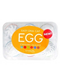 Набор из 6 мастурбаторов Tenga EGG Easy Beat с различным рельефом - Tenga - в Одинцово купить с доставкой