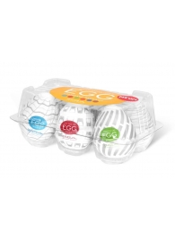 Набор из 6 мастурбаторов Tenga EGG Easy Beat с различным рельефом - Tenga - в Одинцово купить с доставкой