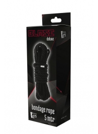 Черная веревка для шибари DELUXE BONDAGE ROPE - 5 м. - Dream Toys - купить с доставкой в Одинцово