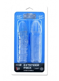 Комплект из 2 прозрачных насадок на пенис PENIS EXTENDER PACK - Dream Toys - в Одинцово купить с доставкой
