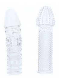 Комплект из 2 прозрачных насадок на пенис PENIS EXTENDER PACK - Dream Toys - в Одинцово купить с доставкой