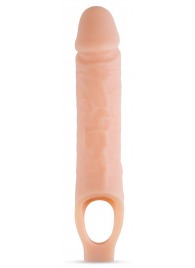 Телесный реалистичный фаллоудлинитель 10 Inch Silicone Cock Sheath Penis Extender - 25,4 см. - Blush Novelties - в Одинцово купить с доставкой