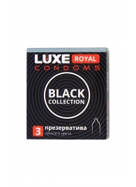 Черные презервативы LUXE Royal Black Collection - 3 шт. - Luxe - купить с доставкой в Одинцово
