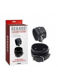 Черные наручники Surrender Wrist Restraints - Chisa - купить с доставкой в Одинцово