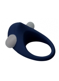 Гладкое синее эрекционное виброкольцо STIMU RING - Dream Toys - в Одинцово купить с доставкой