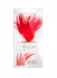 Красный перьевой тиклер Plume - 23 см. - Lola Lingerie - купить с доставкой в Одинцово