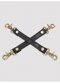 Черный фиксатор для манжет Bound to You Faux Leather Hogtie - Fifty Shades of Grey - купить с доставкой в Одинцово