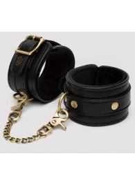 Черные оковы на ноги Bound to You Faux Leather Ankle Cuffs - Fifty Shades of Grey - купить с доставкой в Одинцово