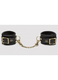 Черные наручники Bound to You Faux Leather Wrist Cuffs - Fifty Shades of Grey - купить с доставкой в Одинцово