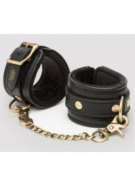 Черные наручники Bound to You Faux Leather Wrist Cuffs - Fifty Shades of Grey - купить с доставкой в Одинцово