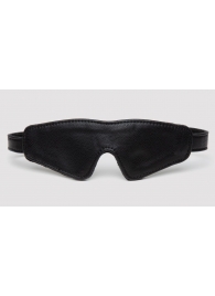Черная плотная маска на глаза Bound to You Faux Leather Blindfold - Fifty Shades of Grey - купить с доставкой в Одинцово