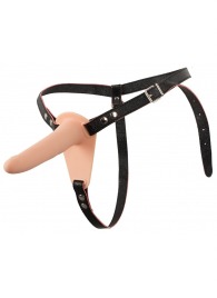 Телесный поясной страпон с вибрацией Vibrating Strap-On - 15,7 см. - Orion - купить с доставкой в Одинцово