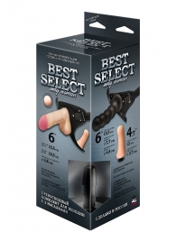 Черный пояс для женщин BEST SELECT с 3 насадками - LOVETOY (А-Полимер) - купить с доставкой в Одинцово