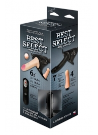 Черный женский пояс BEST SELECT с 3 насадками и вибрацией - LOVETOY (А-Полимер) - купить с доставкой в Одинцово