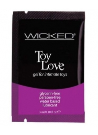 Лубрикант на водной основе для использования с игрушками WICKED Toy Love - 3 мл. - Wicked - купить с доставкой в Одинцово