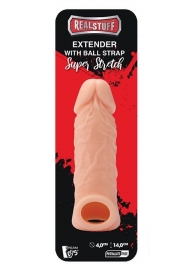 Телесная насадка EXTENDER WITH BALL STRAP 5.5 - 14 см. - Dream Toys - в Одинцово купить с доставкой