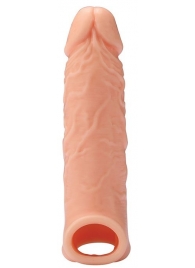 Телесная насадка EXTENDER WITH BALL STRAP 6.5 - 17 см. - Dream Toys - в Одинцово купить с доставкой