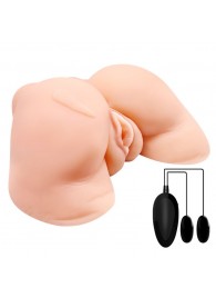 Телесная вибровагина Julie с 2 рабочими отверстиями - Baile - в Одинцово купить с доставкой