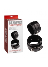 Черные оковы Classic Ankle Cuffs - Chisa - купить с доставкой в Одинцово