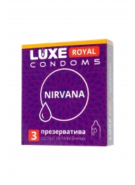Презервативы с увеличенным количеством смазки LUXE Royal Nirvana - 3 шт. - Luxe - купить с доставкой в Одинцово