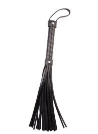 Черная многохвостая плеть Pleasure Whip - 46 см. - Chisa - купить с доставкой в Одинцово