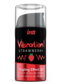 Жидкий интимный гель с эффектом вибрации Vibration! Strawberry - 15 мл. - INTT - купить с доставкой в Одинцово