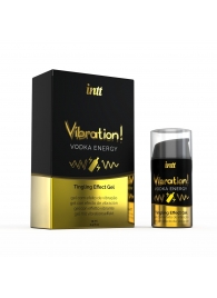 Жидкий интимный гель с эффектом вибрации Vibration! Vodka Energy - 15 мл. - INTT - купить с доставкой в Одинцово