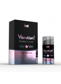Жидкий интимный гель с эффектом вибрации Vibration! Bubble Gum - 15 мл. - INTT - купить с доставкой в Одинцово