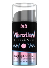 Жидкий интимный гель с эффектом вибрации Vibration! Bubble Gum - 15 мл. - INTT - купить с доставкой в Одинцово