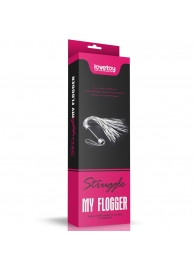 Серебристая плетка Struggle My Flogger с черной ручкой - 45 см. - Lovetoy - купить с доставкой в Одинцово