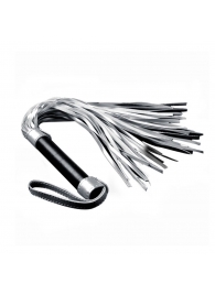 Серебристая плетка Struggle My Flogger с черной ручкой - 45 см. - Lovetoy - купить с доставкой в Одинцово