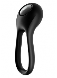 Черное эрекционное виброкольцо Majestic Duo - Satisfyer - в Одинцово купить с доставкой