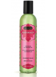 Массажное масло Naturals Strawberry Dreams с ароматом клубники - 236 мл. - Kama Sutra - купить с доставкой в Одинцово