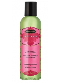 Массажное масло Naturals Strawberry Dreams с ароматом клубники - 59 мл. - Kama Sutra - купить с доставкой в Одинцово