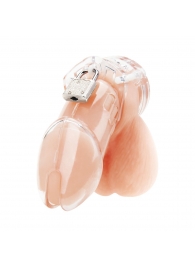 Прозрачная клетка целомудрия Acrylic See-thru Chastity Cage - BlueLine - купить с доставкой в Одинцово