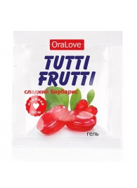 Гель-смазка Tutti-frutti со вкусом барбариса - 4 гр. - Биоритм - купить с доставкой в Одинцово
