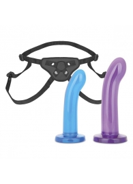 Страпон унисекс Beginners Strap-On с 2 насадками - 15 и 13 см. - Lux Fetish - купить с доставкой в Одинцово