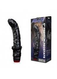 Черный вибромассажер простаты 6  Premium Prostate Massager - BlueLine - в Одинцово купить с доставкой