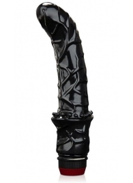 Черный вибромассажер простаты 6  Premium Prostate Massager - BlueLine - в Одинцово купить с доставкой