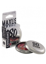 Экстремально тонкие презервативы в железном кейсе MAXUS Extreme Thin - 3 шт. - Maxus - купить с доставкой в Одинцово