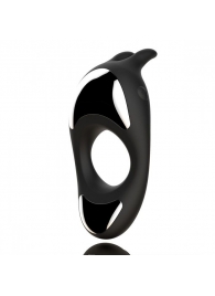 Черное эрекционное кольцо с двумя моторами Zeus Dual Vibe Cock Ring - FeelzToys - в Одинцово купить с доставкой