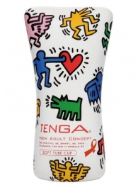 Мастурбатор-туба Keith Haring Soft Tube CUP - Tenga - в Одинцово купить с доставкой