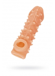 Телесная закрытая насадка с пупырышками Cock Sleeve Size M - 15,6 см. - KOKOS - в Одинцово купить с доставкой