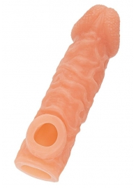 Телесная закрытая насадка с шершавой головкой Cock Sleeve Size L - 17,6 см. - KOKOS - в Одинцово купить с доставкой