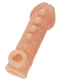 Телесная закрытая насадка с шишечками Cock Sleeve Size S - 13,8 см. - KOKOS - в Одинцово купить с доставкой